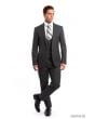 Tazio Men's 3 Piece Ultra Slim Fit Executive Suit - Dark Colors
