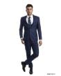 Tazio Men's Outlet 3 Piece Ultra Slim Fit Suit - Glen Check