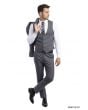 Tazio Men's 3 Piece Ultra Slim Fit Suit - Glen Check