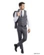 Tazio Men's Outlet 3 Piece Ultra Slim Fit Suit - Glen Check