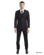 Tazio Men's 3 Piece Pinstripe Suit - Dark Colors