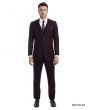 Tazio Men's 3 Piece Pinstripe Suit - Dark Colors