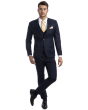 CCO Men's Outlet 3 Piece Skinny Fit Suit - Notch Lapel