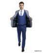 Tazio Men's 3 Piece Executive Suit - Two Tone Windowpane