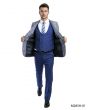 Tazio Men's 3 Piece Executive Suit - Two Tone Windowpane