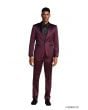 Tazio Men's 3 Piece Skinny Fit Suit - Slight Shine