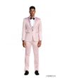 Tazio Men's 3 Piece Skinny Fit Suit - Slight Shine