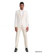 Tazio Men's 4 Piece Skinny Fit Suit - Tone on Tone