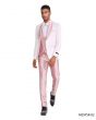 Tazio Men's 4 Piece Skinny Fit Suit - Tone on Tone