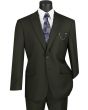 Vinci Men's 2 Piece Modern Fit Executive Suit - Pure Solid