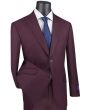 Vinci Men's Outlet 2 Piece Modern Fit Executive Suit - Pure Solid