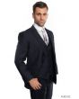 Demantie Men's 3 Piece Solid Executive Outlet Suit - Flat Front Pants