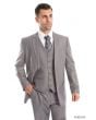 Demantie Men's 3 Piece Solid Executive Outlet Suit - Flat Front Pants