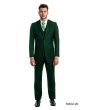 Demantie Men's 3 Piece Solid Executive Suit - Flat Front Pants