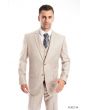 Demantie Men's 3 Piece Solid Executive Outlet Suit - Flat Front Pants
