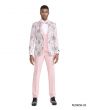Tazio Men's 4 Piece Skinny Fit Suit - Vibrant Color