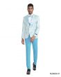 Tazio Men's 4 Piece Skinny Fit Suit - Vibrant Color