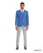 Tazio Men's 3 Piece Skinny Fit Suit - Plaid Pants