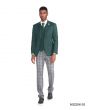 Tazio Men's 3 Piece Skinny Fit Suit - Plaid Pants