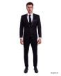 Tazio Men's 3 Piece Executive Suit - Black Accents