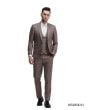 Tazio Men's Outlet 3 Piece Skinny Fit Suit - Sleek Windowpane