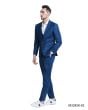 Tazio Men's 3 Piece Skinny Fit Suit - Sleek Windowpane