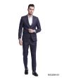 Tazio Men's 3 Piece Skinny Fit Suit - Sleek Windowpane