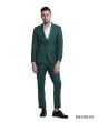 Tazio Men's Outlet 3 Piece Skinny Fit Suit - Solid Textured