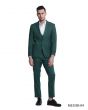 Tazio Men's Outlet 3 Piece Skinny Fit Suit - Solid Textured