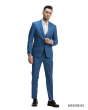 Tazio Men's Outlet 3 Piece Skinny Fit Suit - Solid Textured