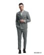 CCO Men's Outlet 2 Piece Skinny Fit Suit - Sharkskin