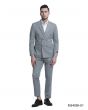 Tazio Men's 2 Piece Skinny Fit Suit - Light Pinstripe