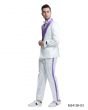 Tazio Men's 2 Piece Skinny Fit Suit - Bold Color Accents