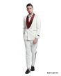 Tazio Men's 2 Piece Skinny Fit Suit - Bold Color Accents