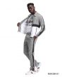 Tazio Men's 2 Piece Track Suit Set- Houndstooth