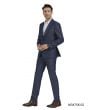 Tazio Men's 3 Piece Skinny Fit Suit - Two Tone Vest