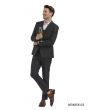 Tazio Men's 3 Piece Skinny Fit Suit - Light Windowpane