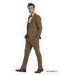 Tazio Men's 3 Piece Skinny Fit Suit - Textured Solid