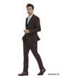 Tazio Men's Outlet 3 Piece Skinny Fit Suit - Textured Solid