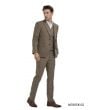 Tazio Men's 3 Piece Skinny Fit Suit - Banker Pinstripe
