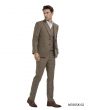 Tazio Men's Outlet 3 Piece Skinny Fit Suit - Banker Pinstripe