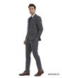 Tazio Men's 3 Piece Skinny Fit Suit - Banker Pinstripe