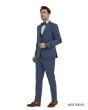 Tazio Men's 4 Piece Skinny Fit Suit - Bold Windowpane