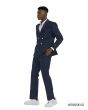 Tazio Men's 2 Piece Skinny Fit Suit - Gold Buttons