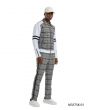 Tazio Men's 2 Piece Track Suit Set- Plaid