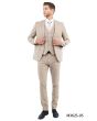 Zegarie Men's 3 Piece Slim Fit Suit - Solid Colors