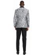 Tazio Men's 4 Piece Skinny Fit Suit - Two Tone Paisley