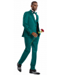 Tazio Men's 4 Piece Skinny Fit Suit - Bright Polka Dot