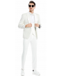 Tazio Men's 3 Piece Skinny Fit Suit - Honeycomb