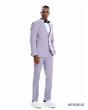 Tazio Men's 3 Piece Skinny Fit Suit - Lighter Tones